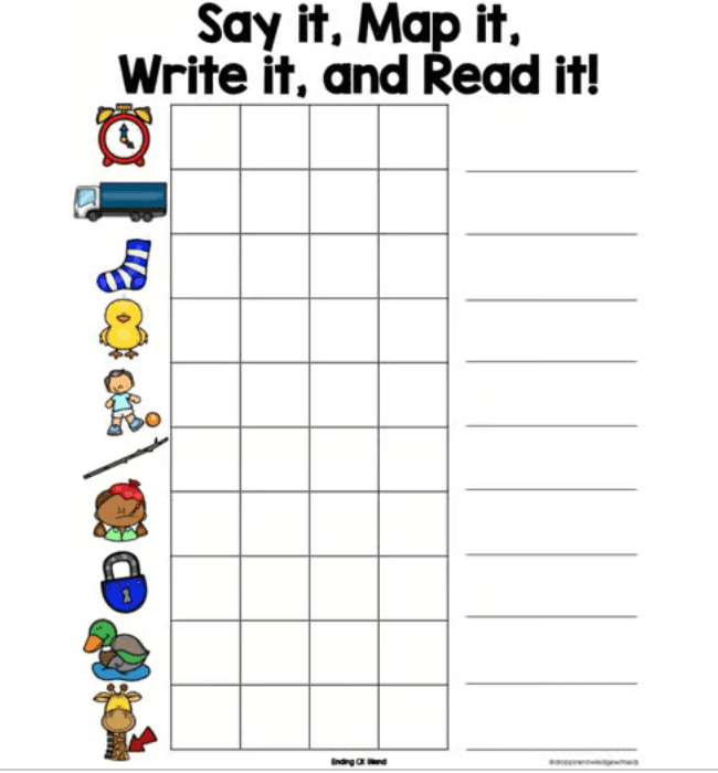Word Mapping NO PREP Centers - ENDING BLENDS - Image 2
